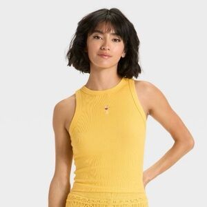 A New Day ‘Embroidered Aperol Spritz Ribbed Tank Top’, size Medium